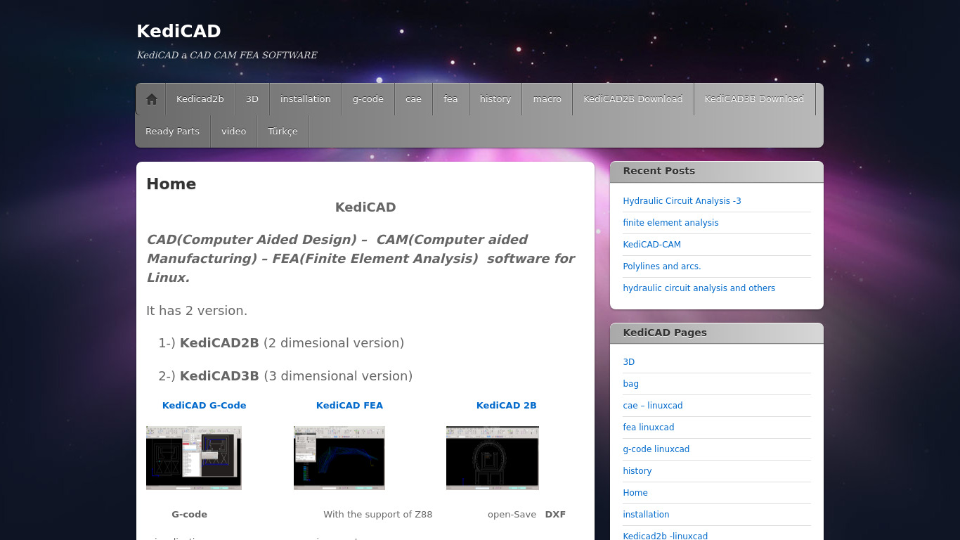 KediCAD Landing page