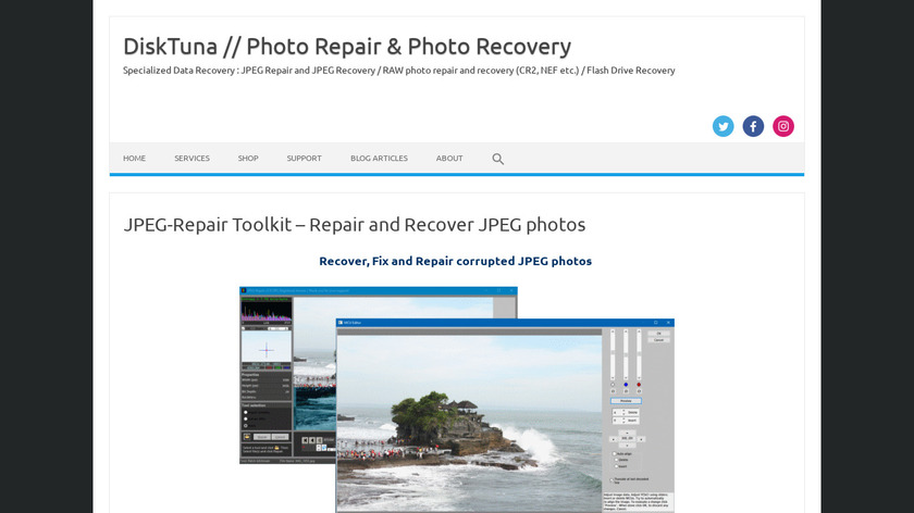 JPEG-Repair Toolkit Landing Page