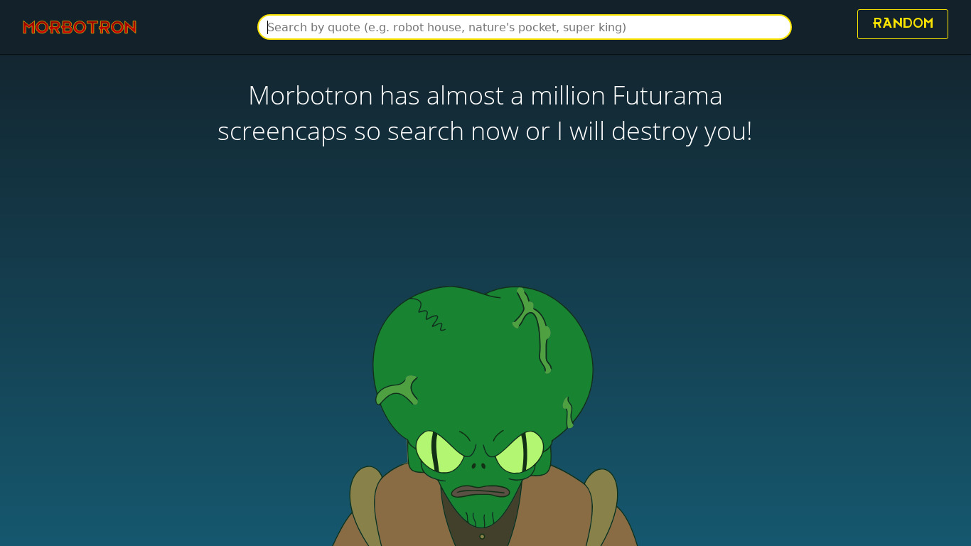 Morbotron Landing page