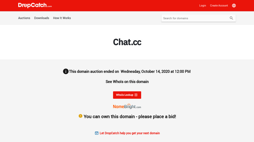 Chat.cc Landing Page