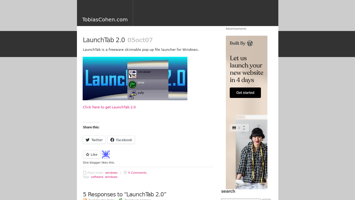 LaunchTab Landing page