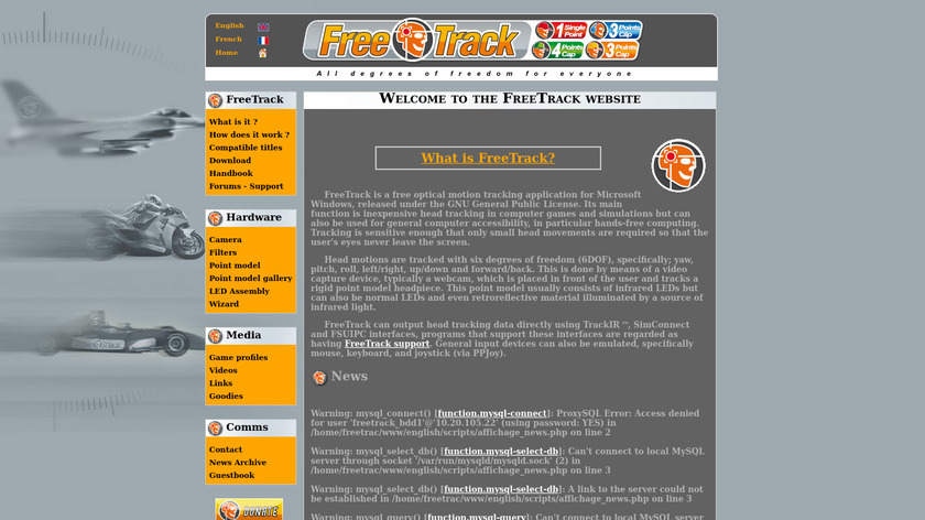 FreeTrack Landing Page