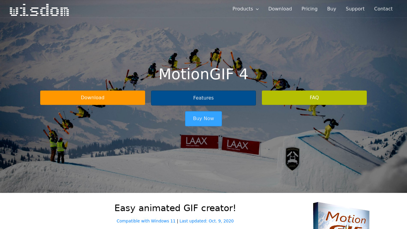 MotionGIF Landing page
