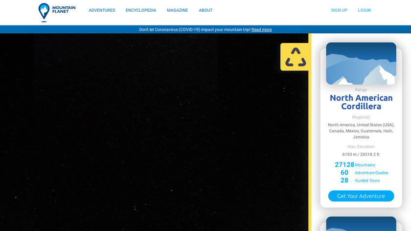 Mountain Planet Landing Page