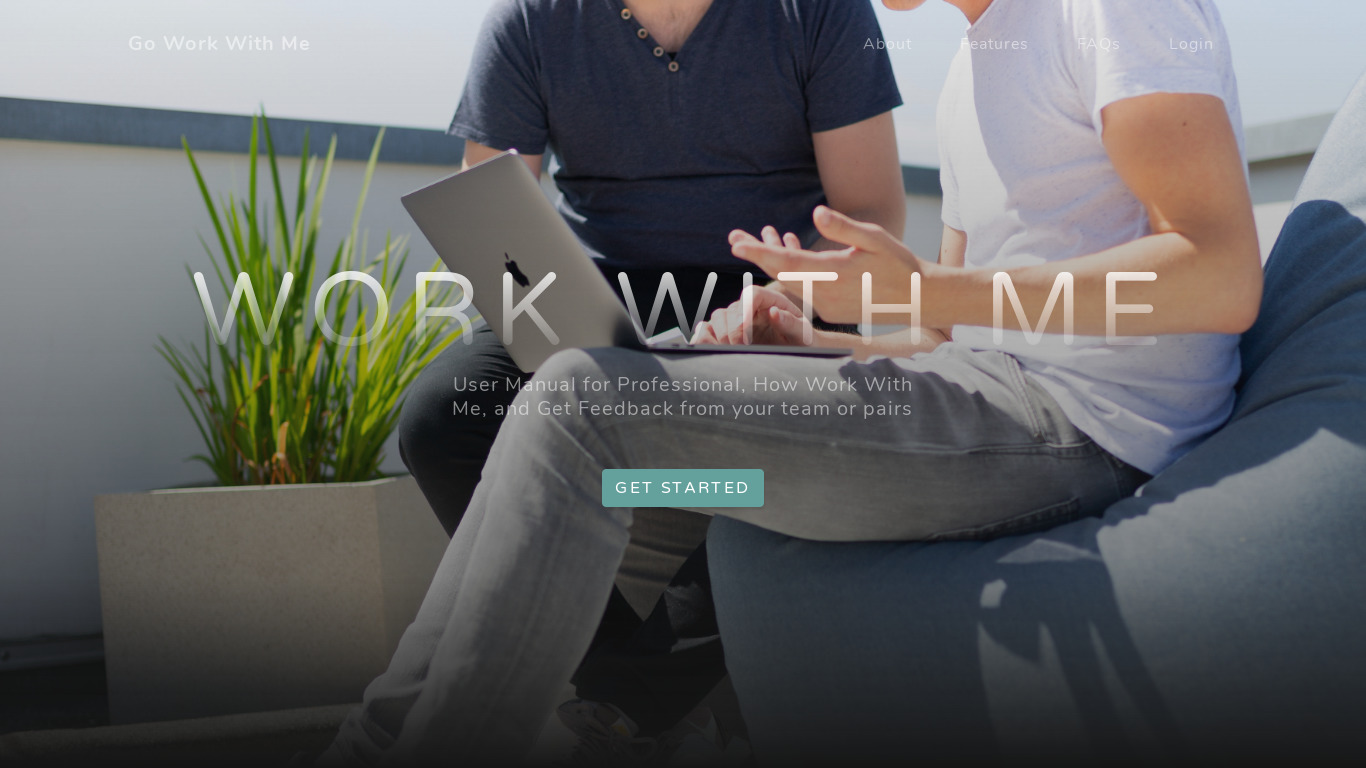 Go Work With Me Landing page