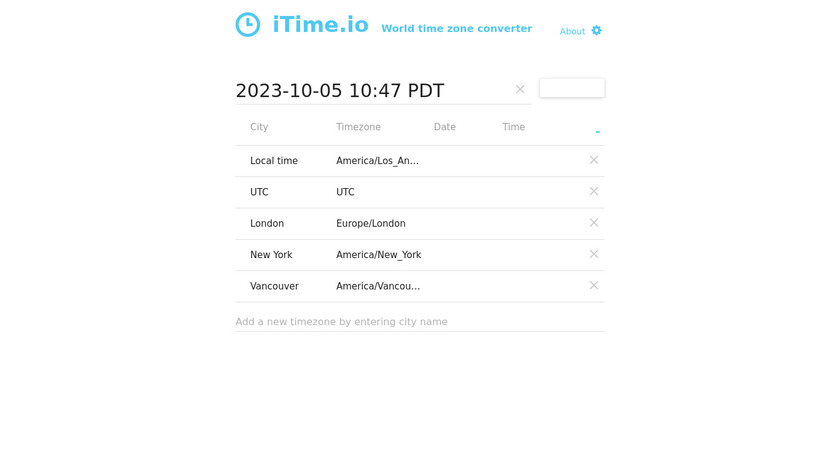 iTime.io Landing Page