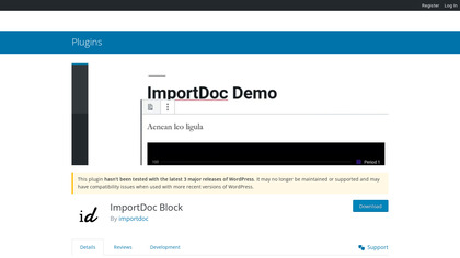 ImportDoc Block for WordPress image