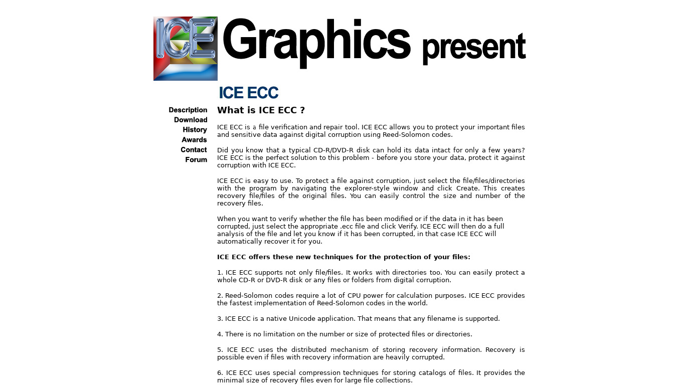 ice-graphics.com ICE ECC Landing page
