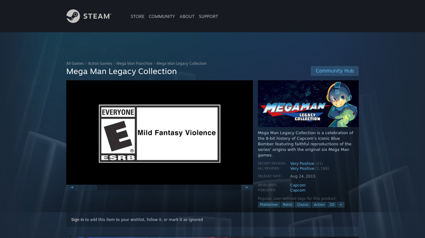 Mega Man Legacy Collection Landing Page