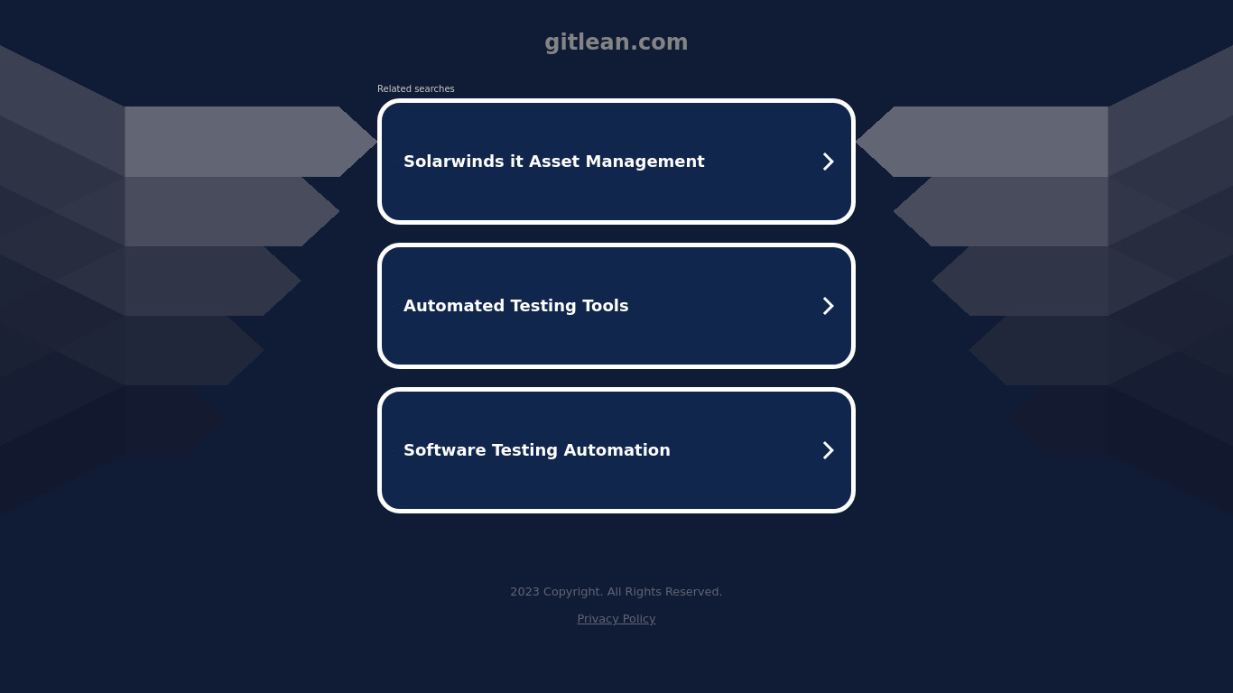 GitLean Landing page