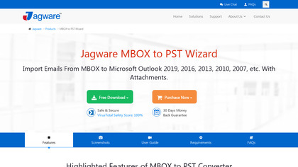 Jagware MBOX to PST Wizard image