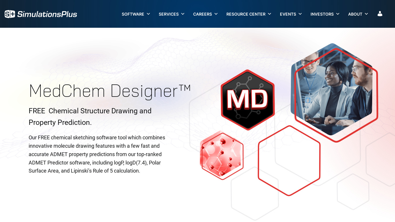 MedChem Designer Landing page