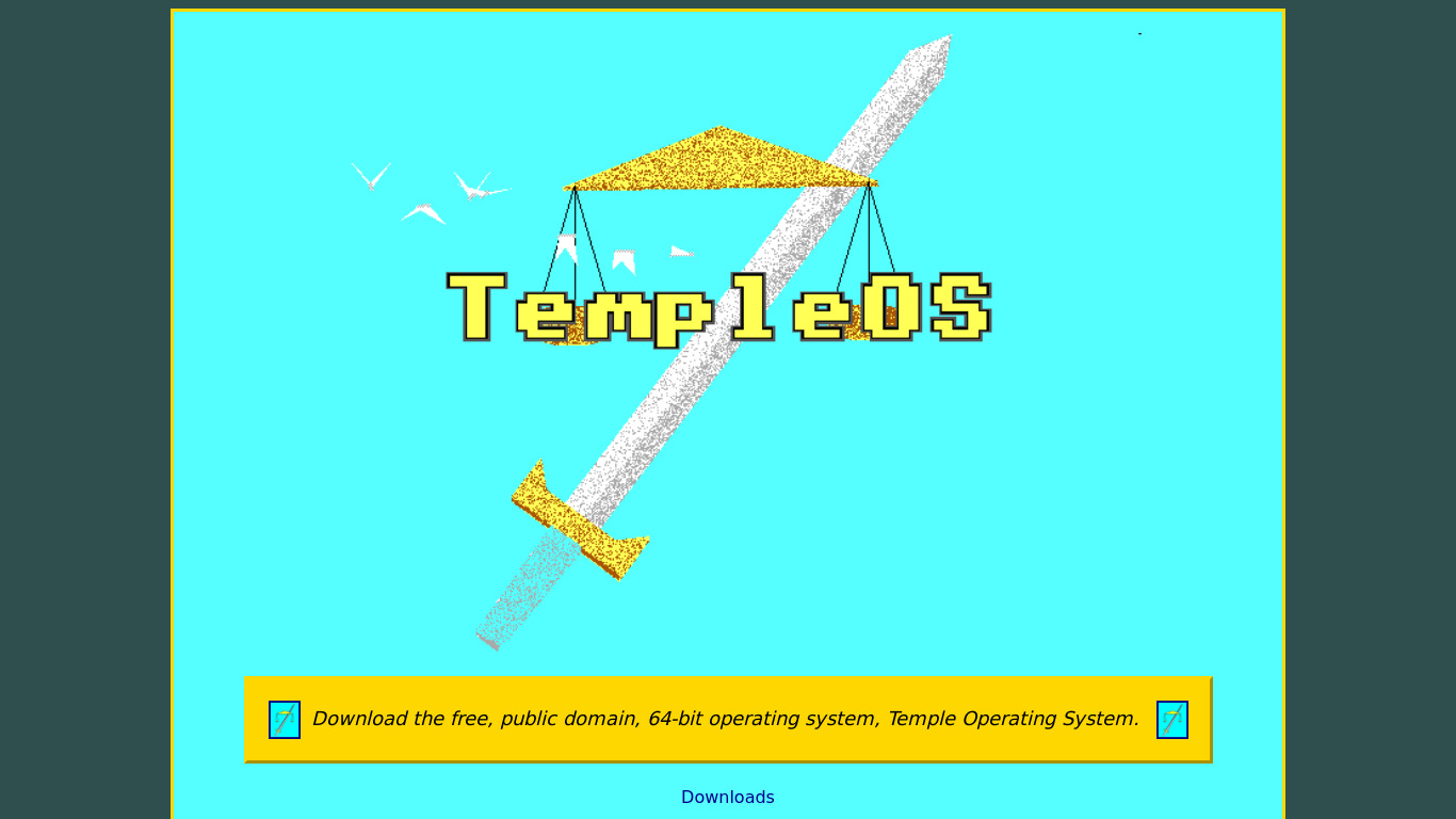 TempleOS Landing page