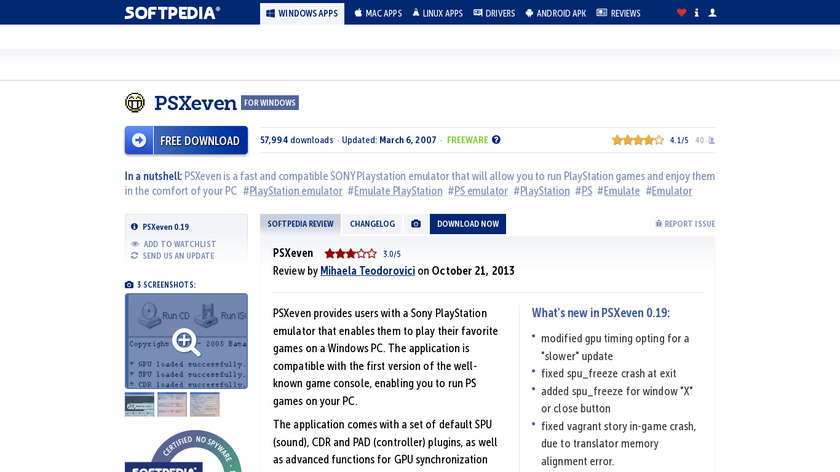 PSXeven Landing Page