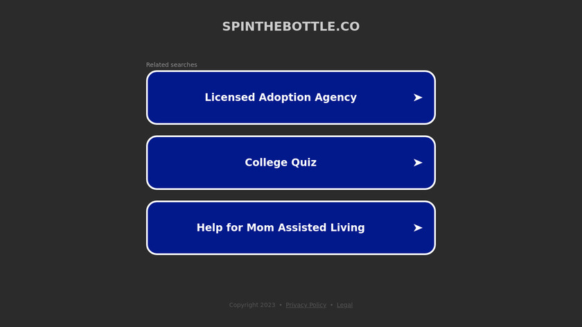 Spin the Bottle Landing Page