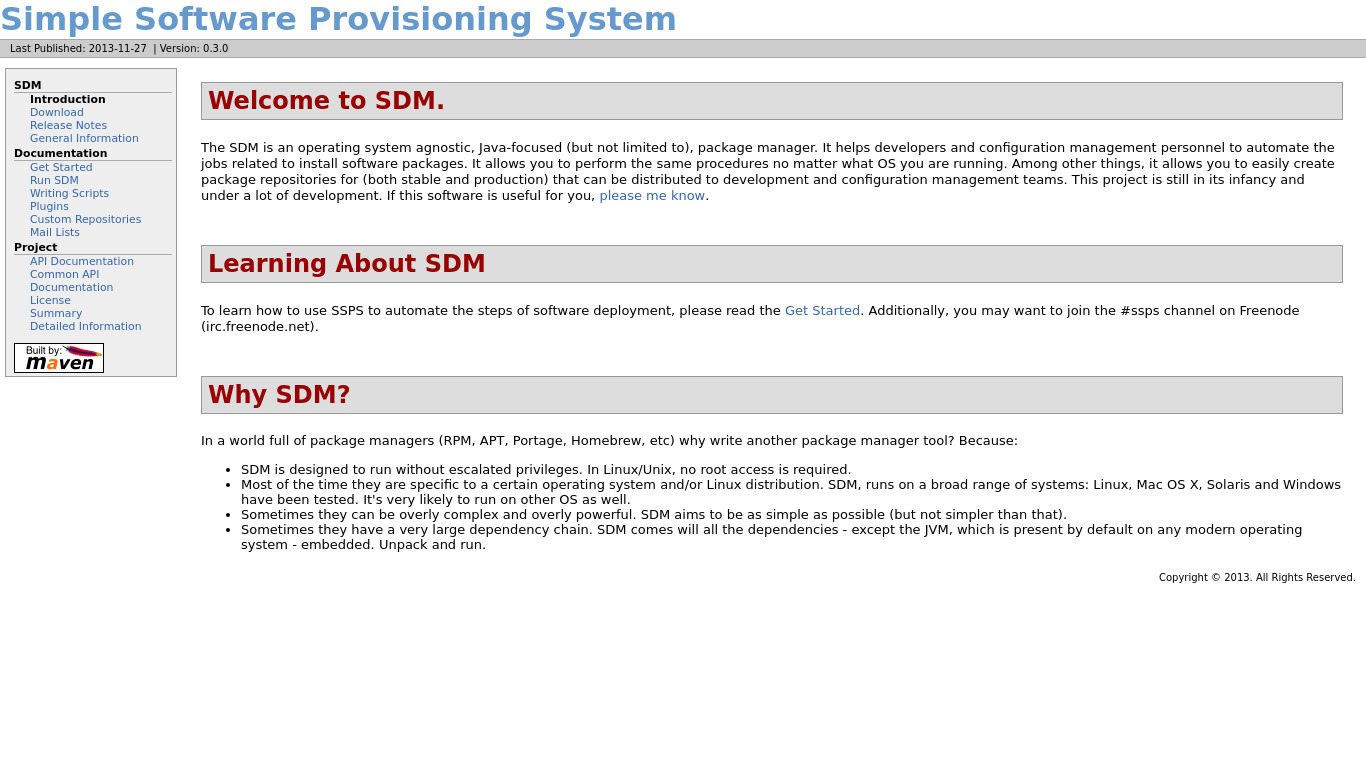 SSPS Landing page