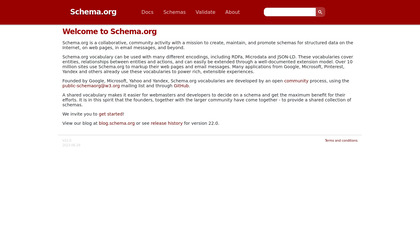 Schema.org screenshot