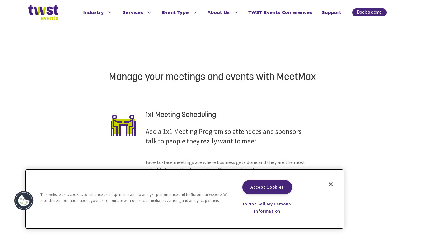 MeetMax Landing page
