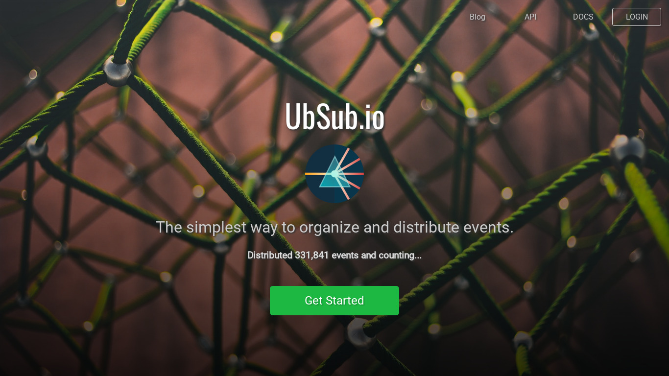 UbSub Landing page