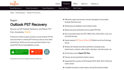 Regain Outlook PST Recovery image