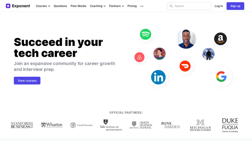 Exponent PM Interview Course Landing Page