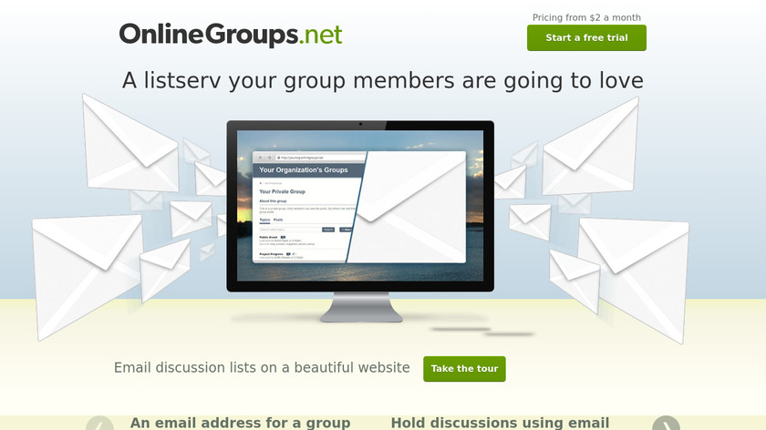 OnlineGroups.net Landing Page