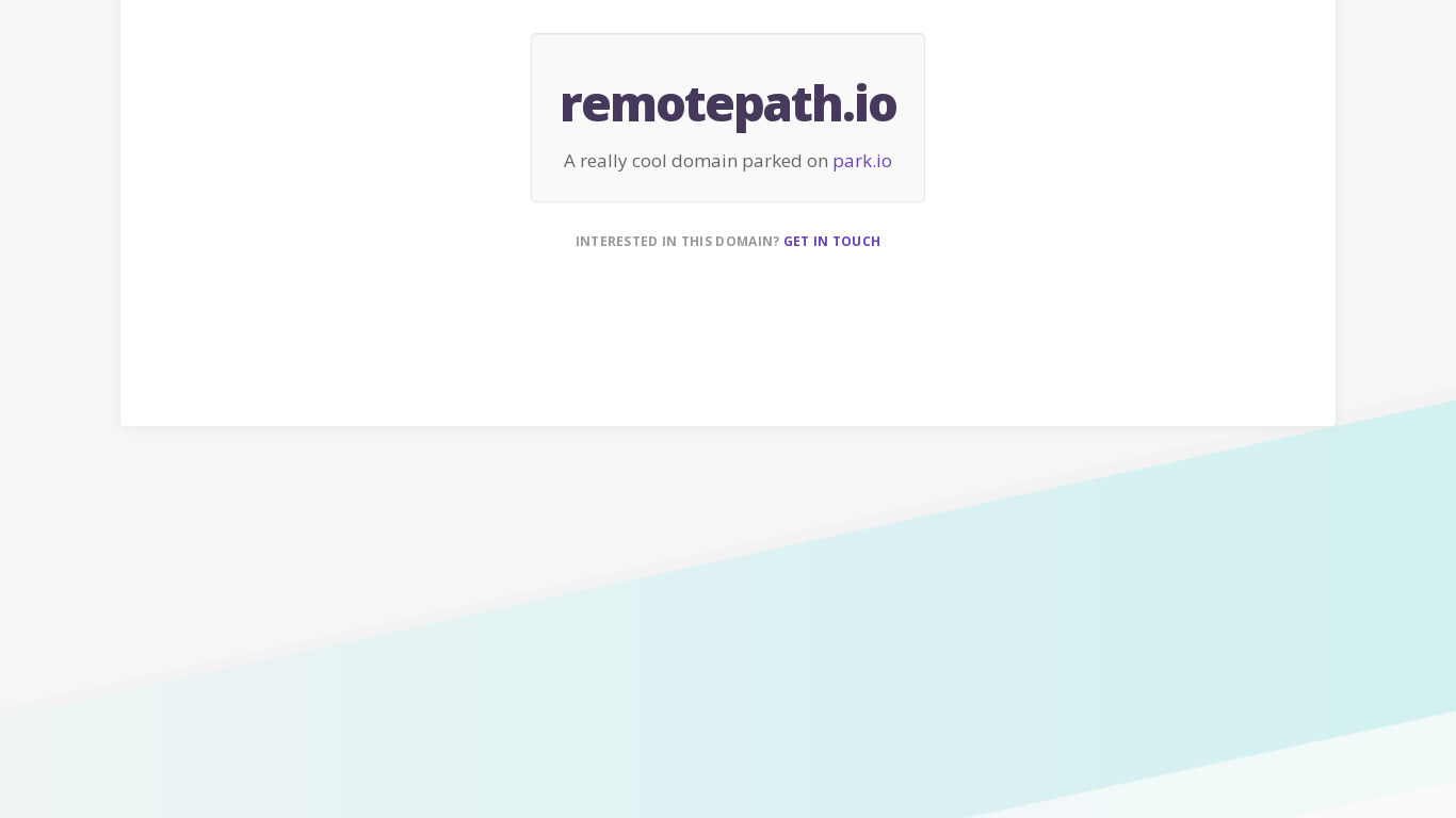 Remote Path Landing page