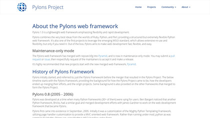 Pylons Framework screenshot