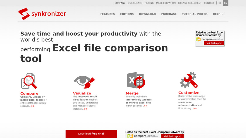 Synkronizer Landing Page