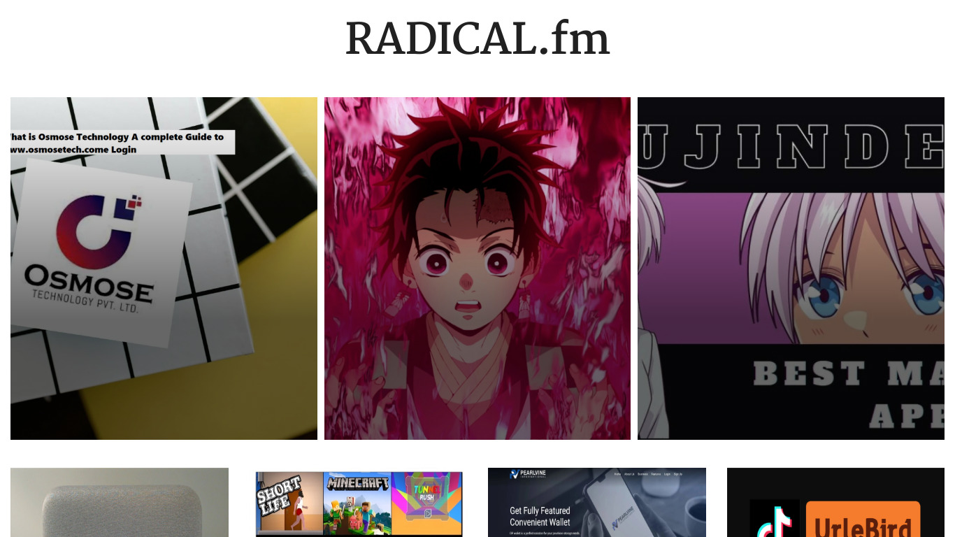 Radical.FM Landing page
