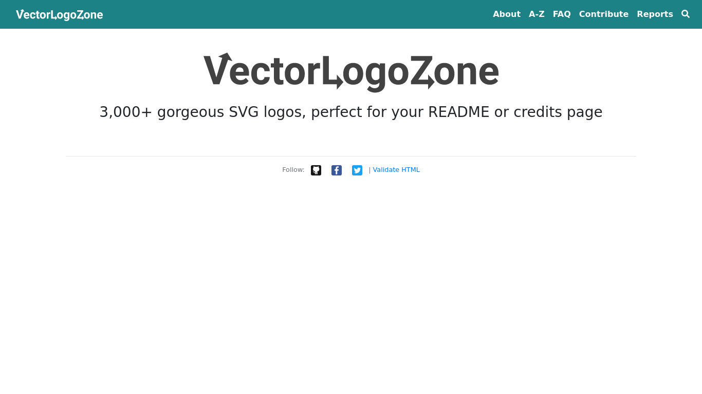 VectorLogoZone Landing page