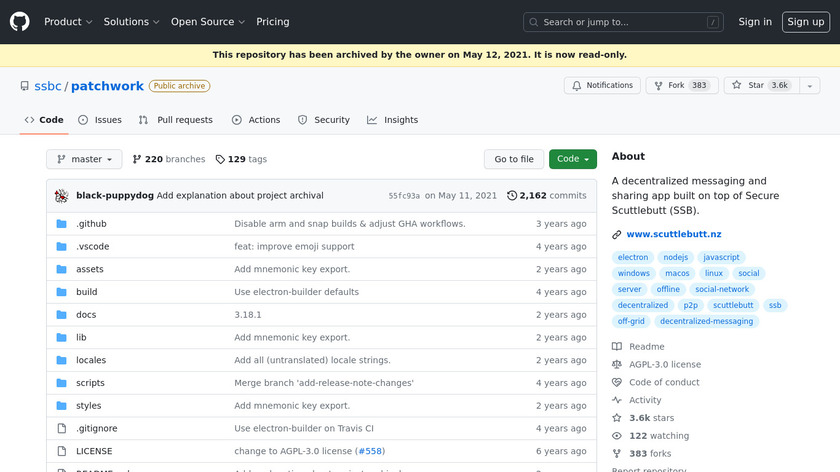 Patchwork Landing Page
