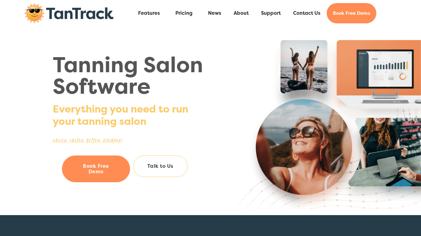 TanTrack Landing page