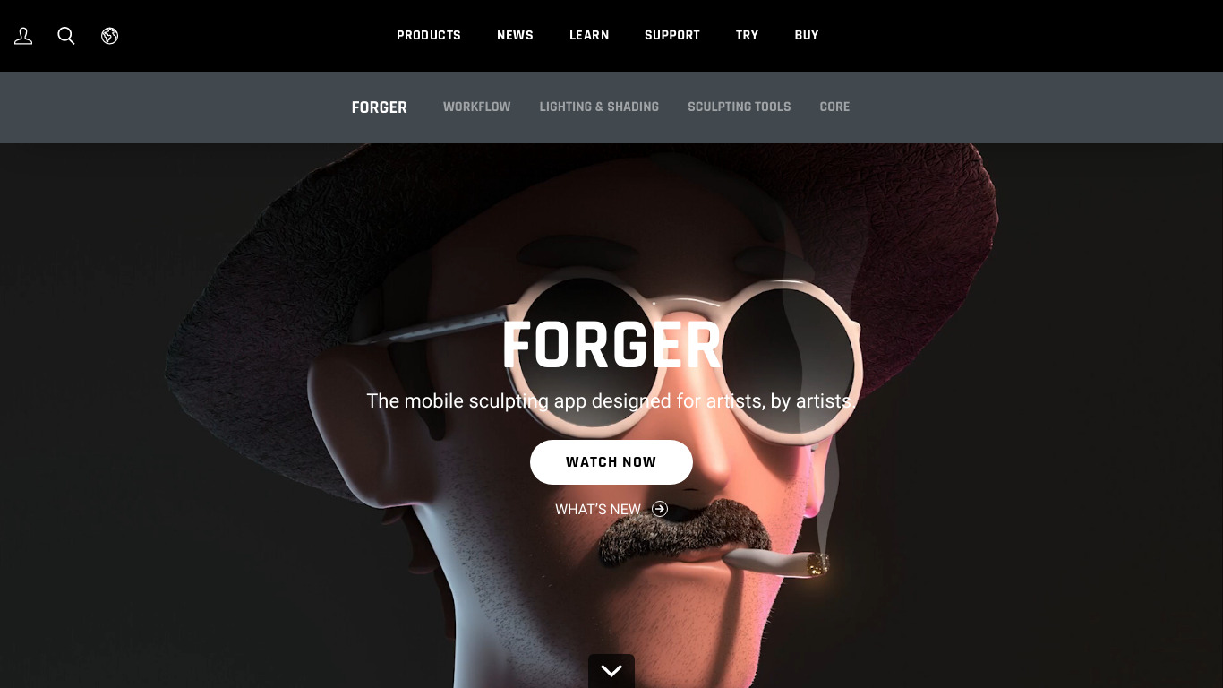 forger Landing page