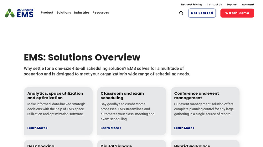 EMS Software Landing Page