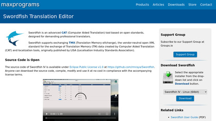 Swordfish Translation Editor image
