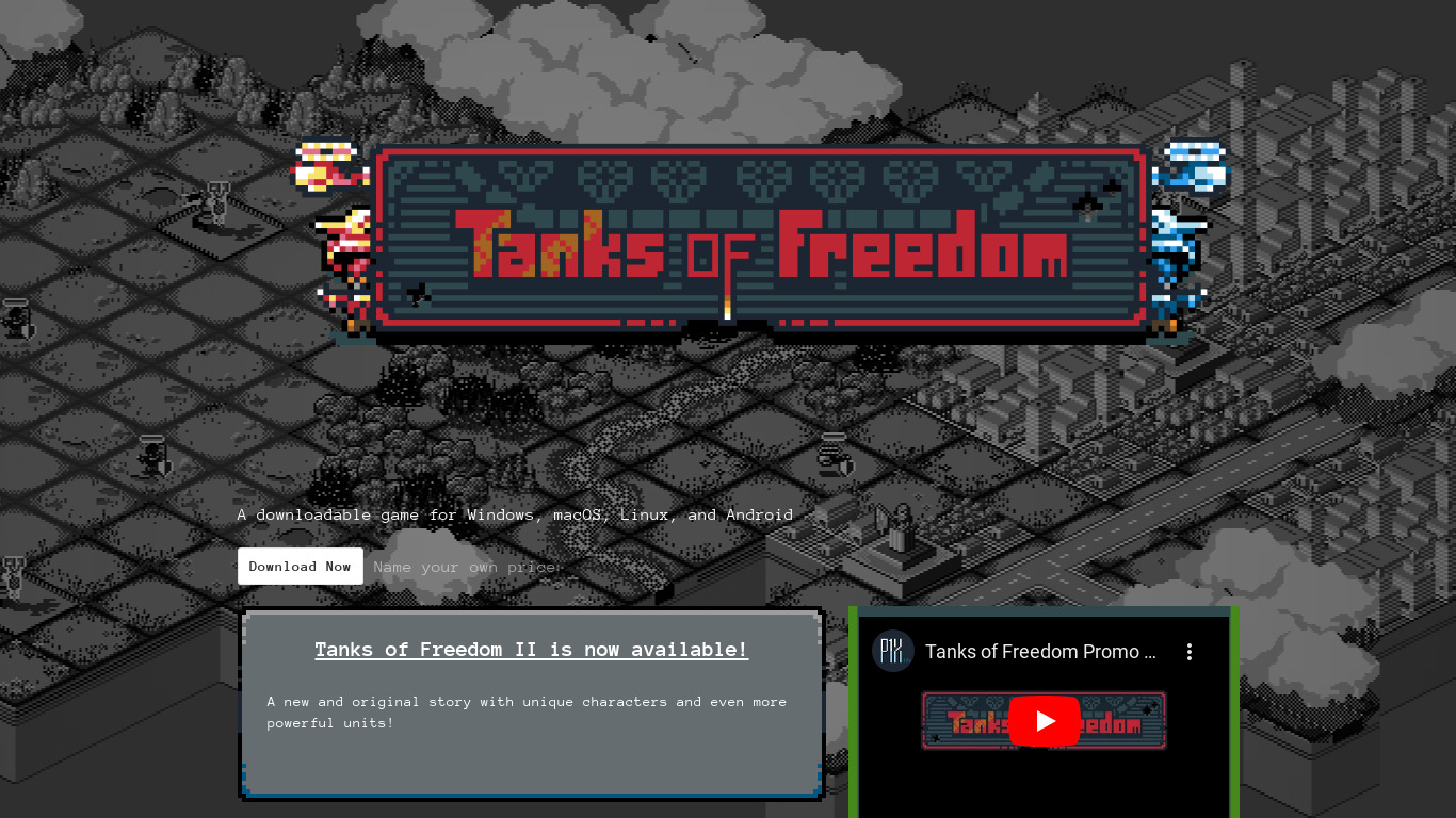 Tanks of Freedom Landing page