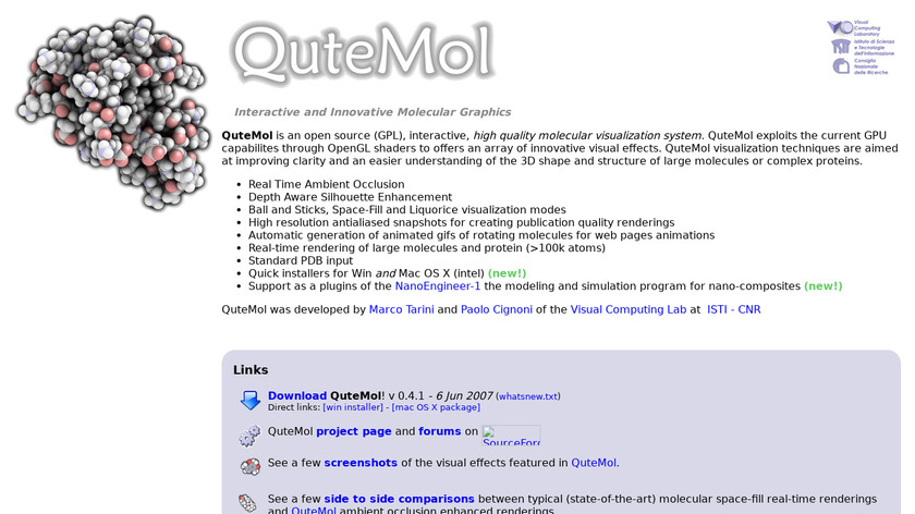 QuteMol Landing Page