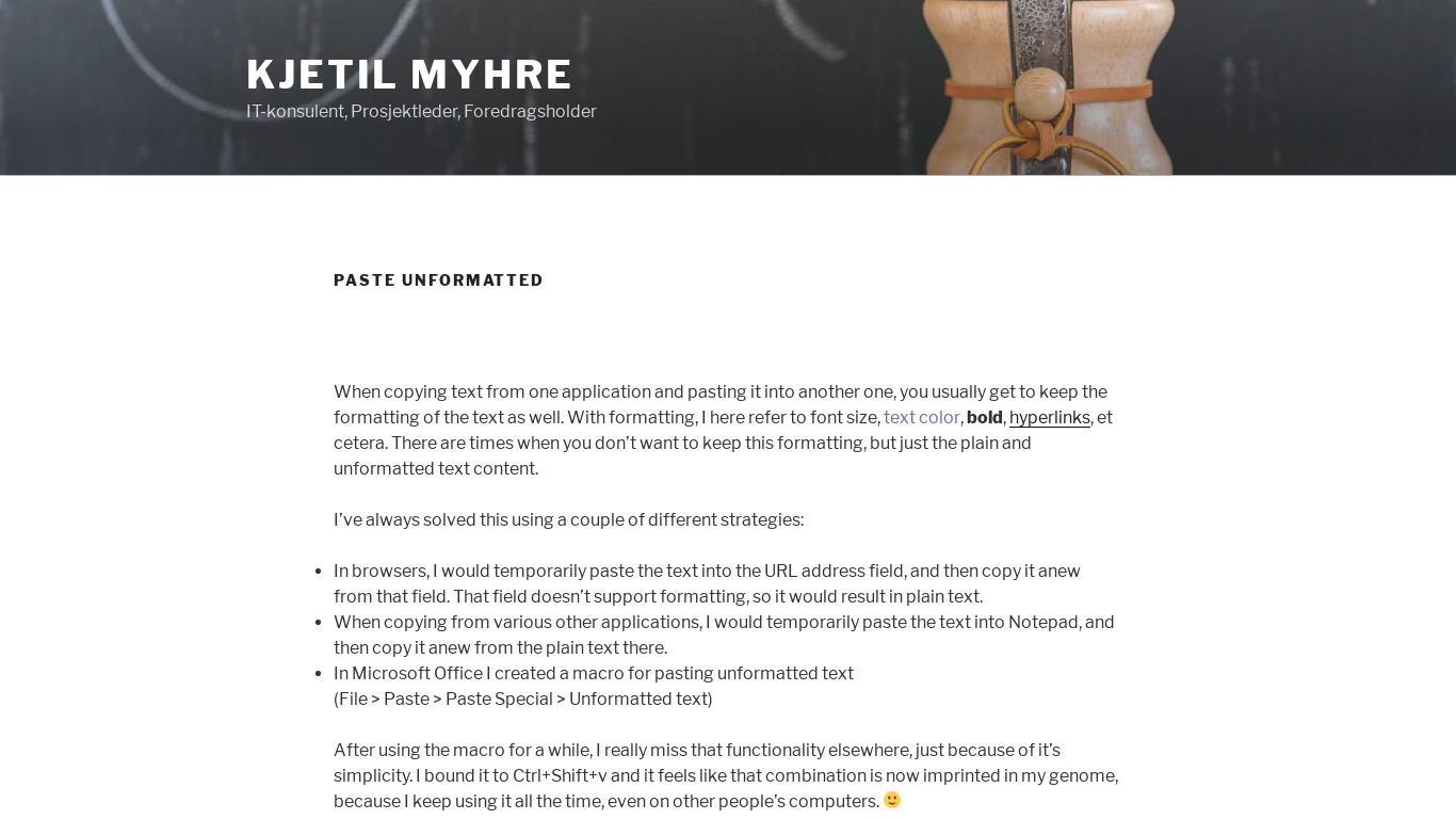 kmyhre.com PasteUnformatted Landing page