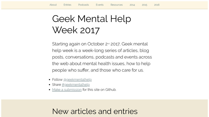 Mental Help Week Landing Page