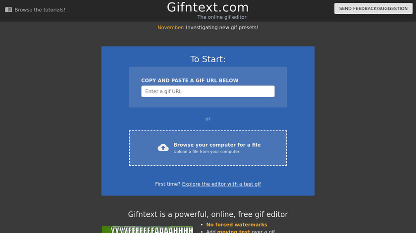 Gifntext Landing Page