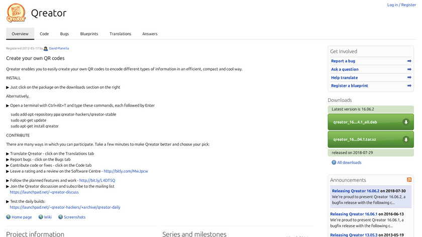 Qreator Landing Page