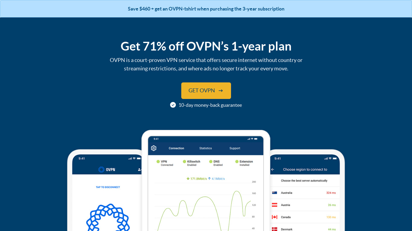 OVPN.com Landing page