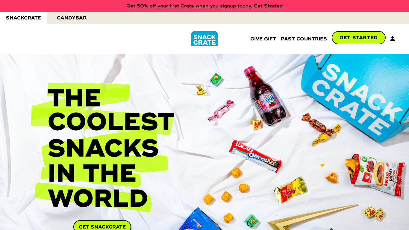 SnackCrate Landing page