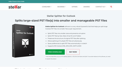 Stellar Phoenix PST File Splitter image