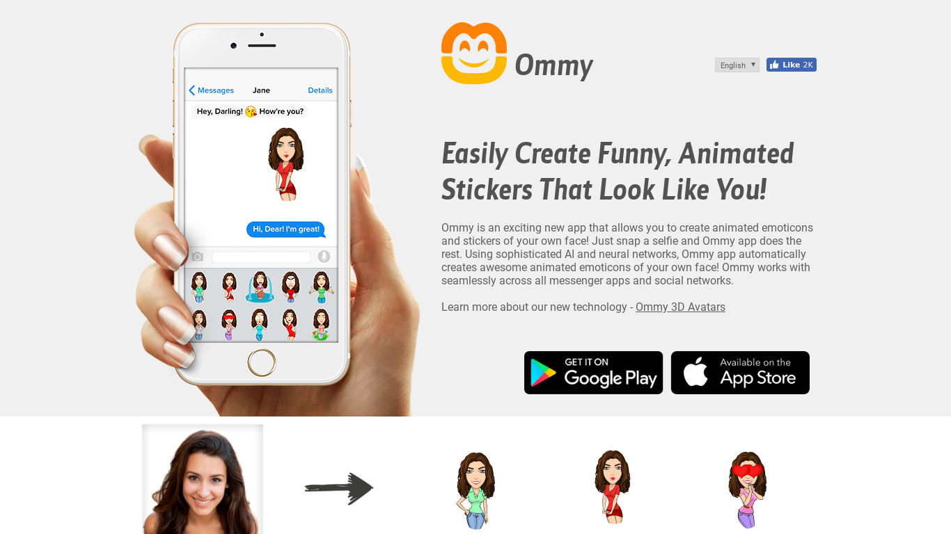 Ommy Landing page