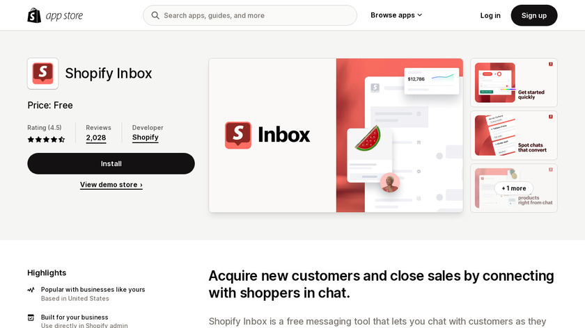Shopify Chat Landing Page