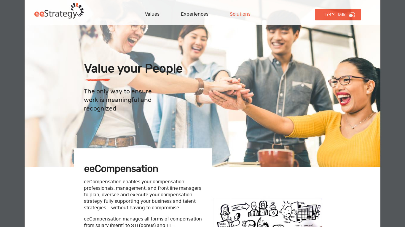 eeStrategy eeCompensation Landing page