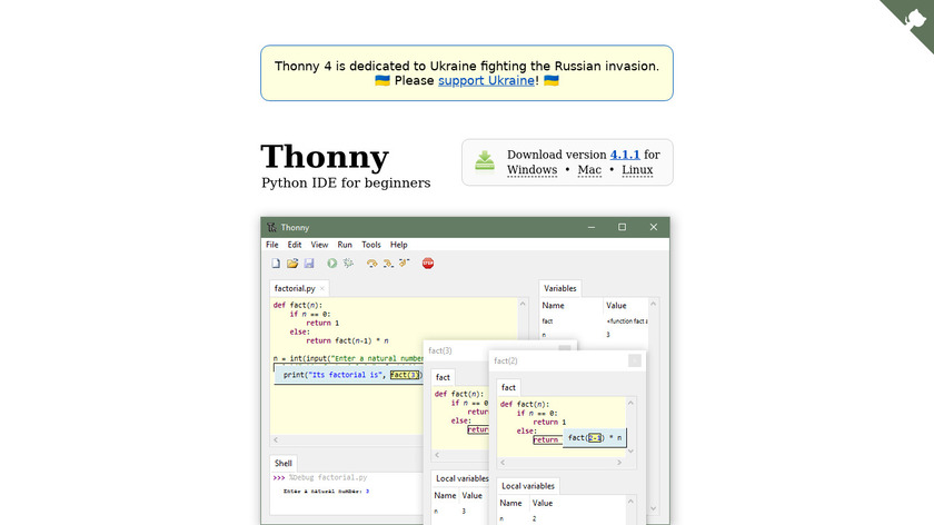 Thonny Landing Page