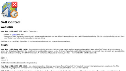 SelfControl -- The Linux port image